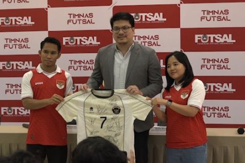 Timnas Futsal lelang jersey untuk bantu korban bencana Sumatera