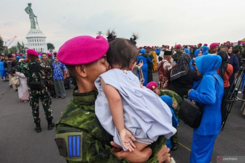 Kedatangan Satgas Pamtas RI-PNG Mobile Yonif 1 Marinir