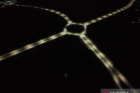Lampu jalan Inner Ring Road Kendari