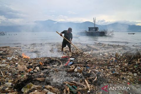 Sampah laut kiriman penuhi pesisir Teluk Palu
