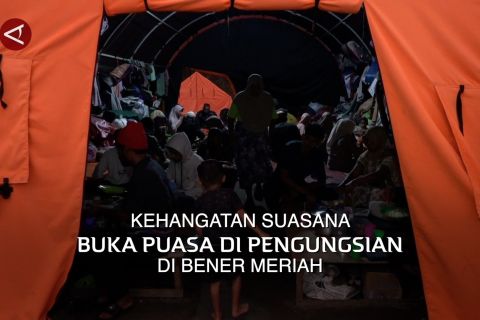 Kehangatan suasana buka puasa di pengungsian Bener Meriah