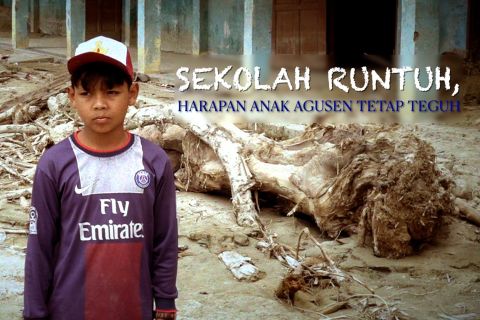 Sekolah runtuh, harapan anak Agusen tetap teguh