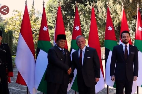 Temui Raja Yordania, Prabowo utarakan solusi dua negara bagi Palestina