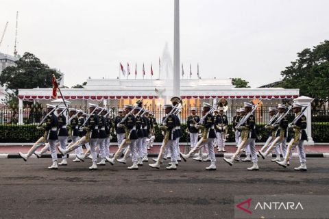 Begini prosesi pergantian pasukan penjaga Istana Kepresidenan