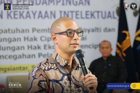 Kemenkum Sumut hadirkan Marcell Siahaan kegiatan sosialisasi royalti