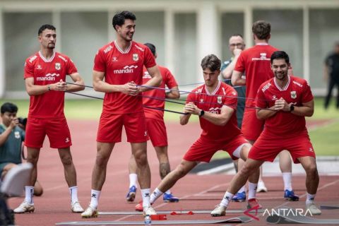 Timnas Indonesia gelar latihan jelang hadapi Timnas ST Kitts and Nevis pada FIFA Series 2026