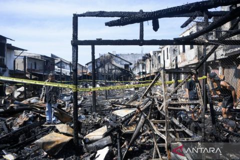 Pasar Segiri Samarinda terbakar hebat, 44 bangunan ludes