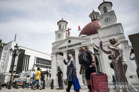 Kota Lama Semarang memikat, kunjungan wisatawan saat Lebaran meningkat