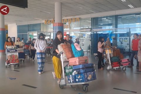 Arus balik Bandara Depati Amir capai 6.000 penumpang