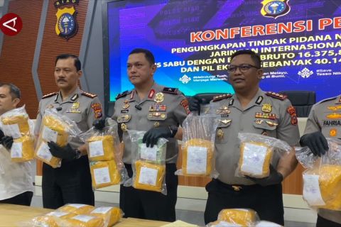 Polda Riau gagalkan peredaran 16 kg sabu asal Malaysia