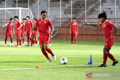 Latihan Timnas Indonesia U-17 jelang lawan Vietnam