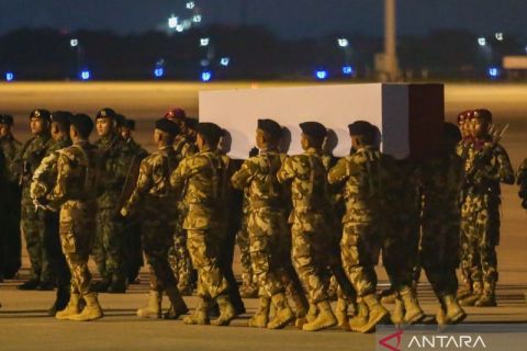 Pelepasan jenazah Kopda (Anm) Rico Pramudia pasukan perdamaian UNIFIL