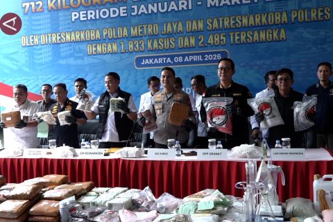 Polda Metro Jaya musnahkan 712,01 kg barang bukti narkoba