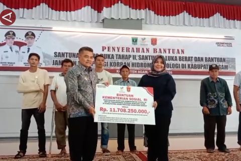 Kemensos salurkan bantuan korban bencana Rp11M di Agam