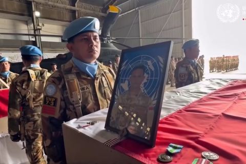 UNIFIL gelar upacara penghormatan bagi tiga prajurit TNI yang gugur