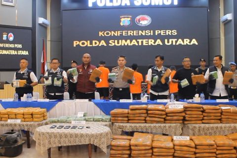 Polda Sumut gagalkan peredaran 151kg ganja dari jaringan internasional