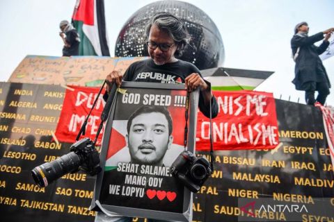 Aksi solidaritas bagi WNI dan Jurnalis yang diculik Israel