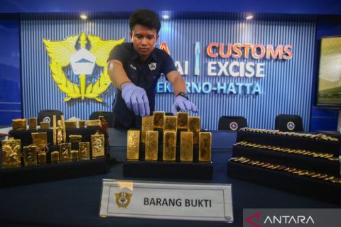 Bea Cukai gagalkan penyelundupan  17,55 kilogram emas batangan ke Hongkong