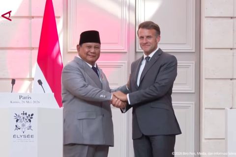 Prabowo: RI-Prancis dukung solusi dua negara dan kemerdekaan Palestina