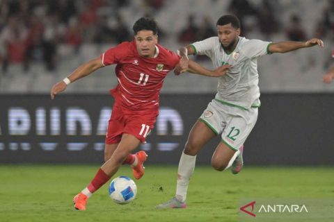 FIFA Match Day, babak pertama Timnas Garuda unggul 2-0 atas Oman