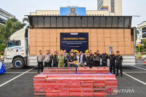 Bea Cukai gagalkan peredaran 8,9 Juta batang rokok tanpa cukai
