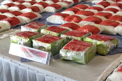 Polda Kalsel gagalkan peredaran 128,7 kilogram sabu