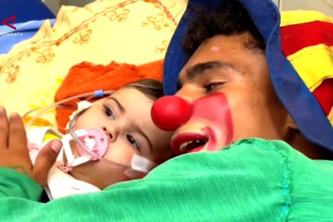 Relawan beri hiburan bagi anak penderita kanker di Gaza