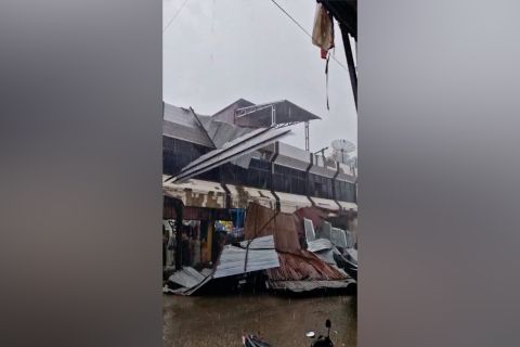16 bangunan di Aceh Utara rusak diterjang badai