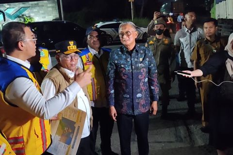 Menteri PU dan Gubernur Banten cek betonisasi jalan Serdang-Bojonegara