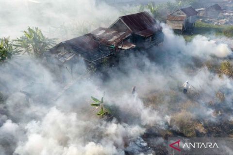 Begini kondisi kebakaran lahan di Indralaya Utara Sumsel