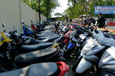 Razia balap liar, Polres Temanggung sita 106 motor