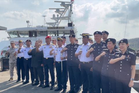 Bakamla RI gelar latihan gabungan dengan Malaysia dan Singapura