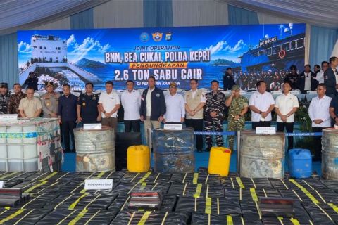 BNN RI ungkap penangkapan 2,6 ton sabu cair di perairan Karimun