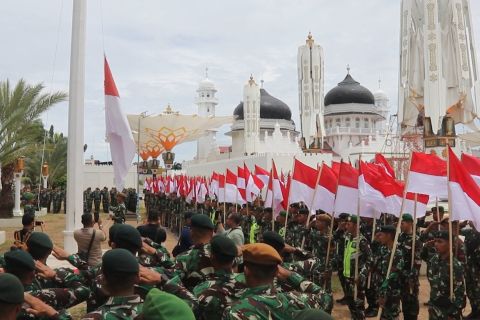 Pascakerusuhan, Banda Aceh kembali dihiasi merah putih