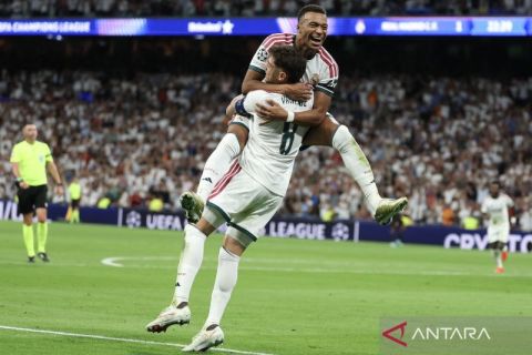 Aksi duet Mbappe-Valverde bawa Real Madrid tundukkan Inter Milan 2-1 di Santiago Bernabeu