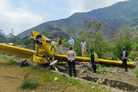 Pesawat pengangkut BBM tergelincir di Bandara Mulia Puncak Jaya