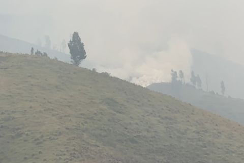 Kebakaran Gunung Bromo kembali terjadi, akses via Jemplang ditutup