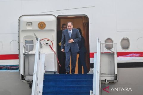 Presiden Mesir Abdel Fattah Al-Sisi tiba di Jakarta