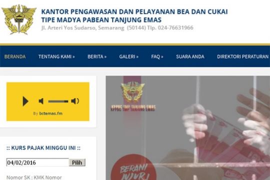 Bea Cukai Tanjung Emas Kelola Radio Streaming bctemas.fm