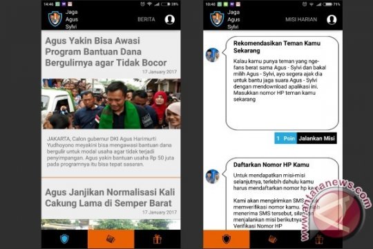Menjajal Aplikasi &acirc;&euro;&oelig;Jaga Agus-Sylvi&acirc;&euro;