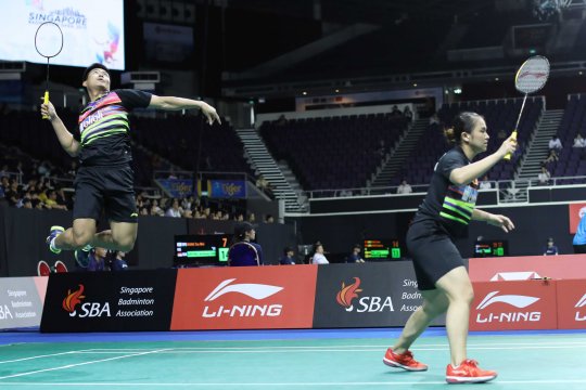 Praveen/Melati lolos ke babak dua Singapore Open 2019