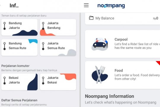 Noompang, aplikasi cari tebengan bisa untuk mudik jarak dekat