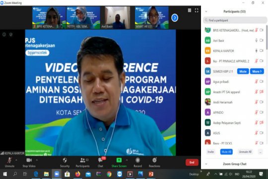 BPJAMSOSTEK Semarang Majapahit koordinasi dengan stakeholder via Vicon