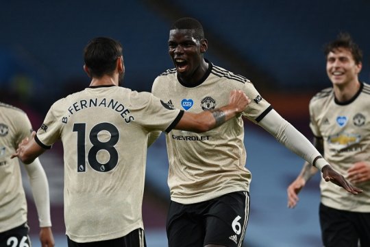 MU tempel ketat empat besar setelah menang di markas Villa 3-0