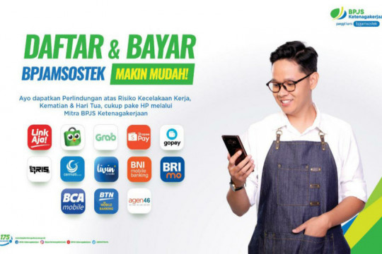 Bayar iuran makin mudah, ini kanal kerja sama BPJS Ketenagakerjaan
