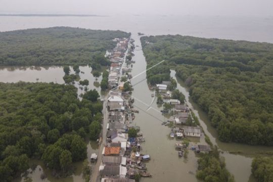 Banjir rob di Muaragembong