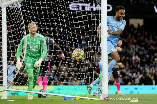 Manchester City gulung Leicester 6-3