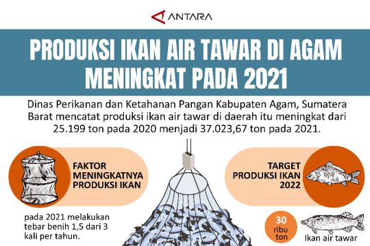 PRODUKSI IKAN AIR TAWAR DI AGAM MENINGKAT PADA 2021