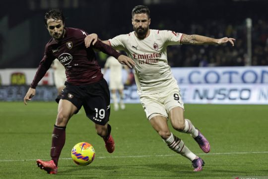 Milan diimbangi 2-2 lawan tim juru kunci Salernitana