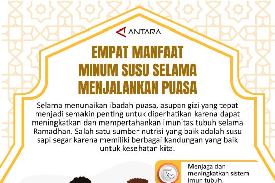 Empat manfaat  minum susu selama menjalankan puasa